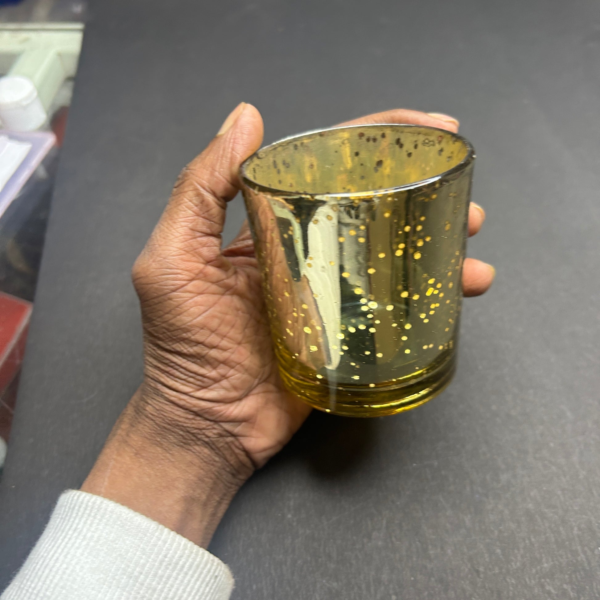 golden short glass 6pcs