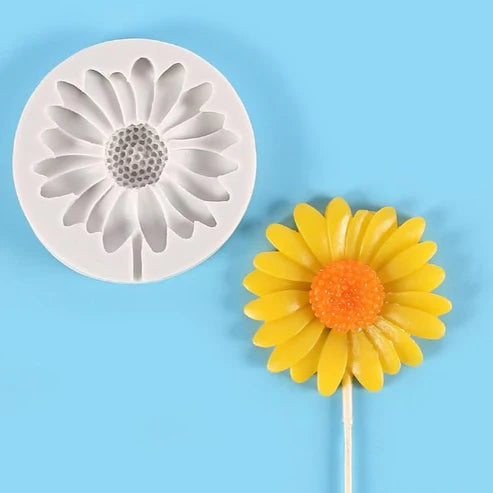 hot selling daisy flower candle topping mold set of 4