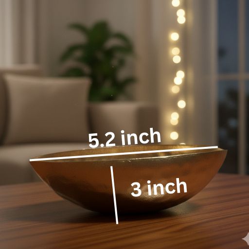 boat hammered urli 5.2 inch