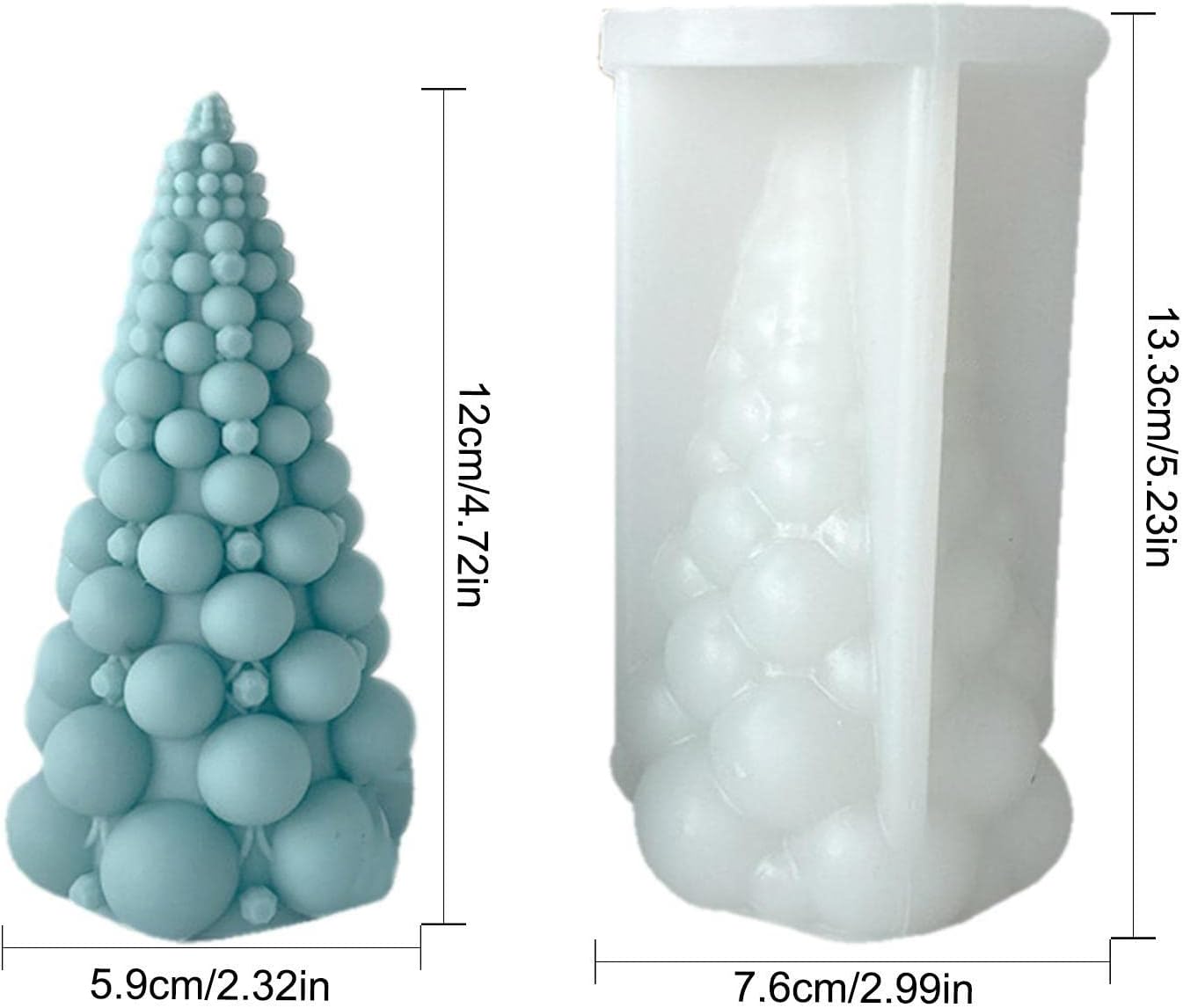 bubble christmas tree mold