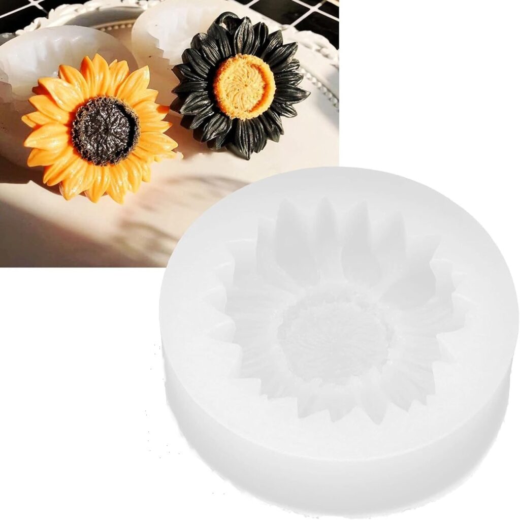 hot selling daisy flower candle topping mold set of 4