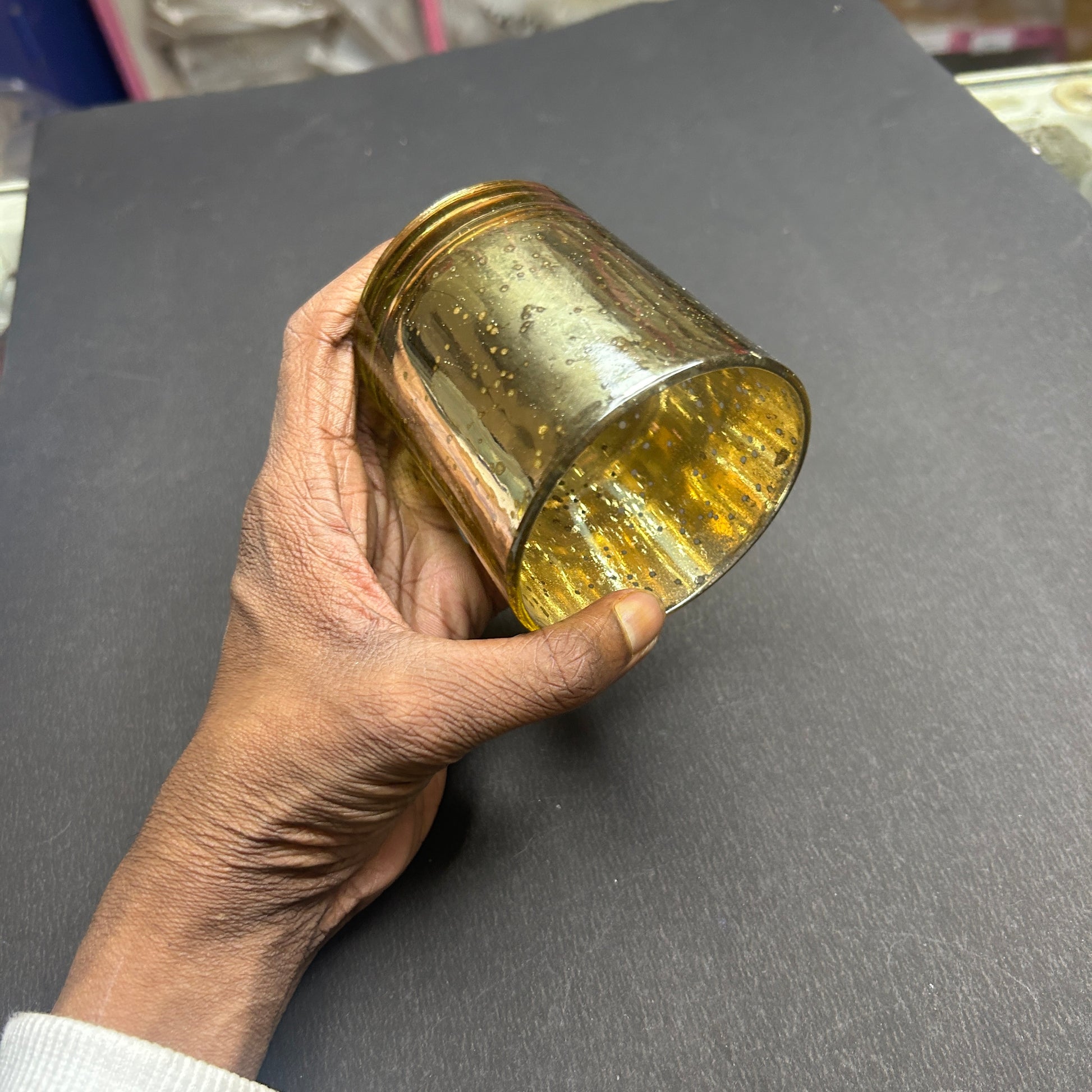 golden short glass 6pcs