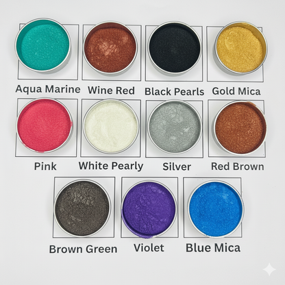 mica candle siner colour