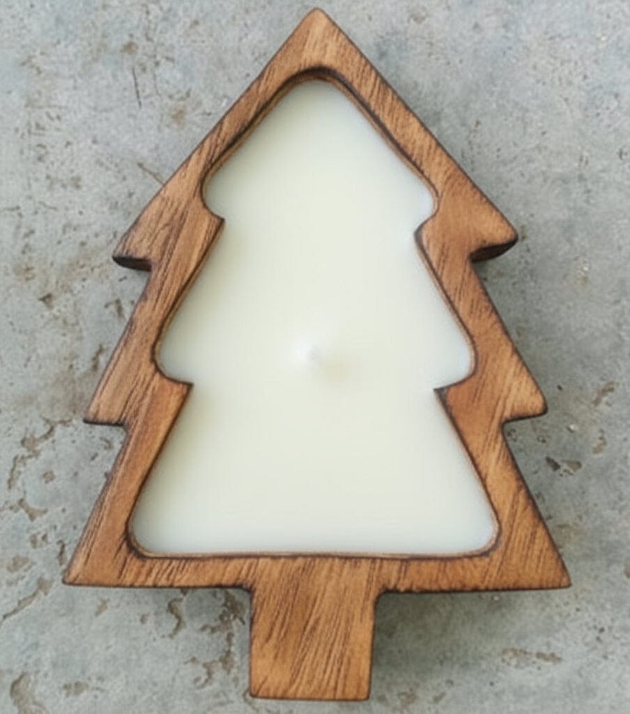 wooden christmas tree, 12x18cm