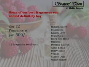 set of 12 fragrance 10ml each