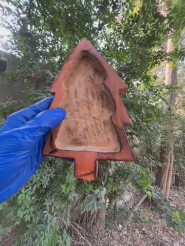 wooden christmas tree, 12x18cm