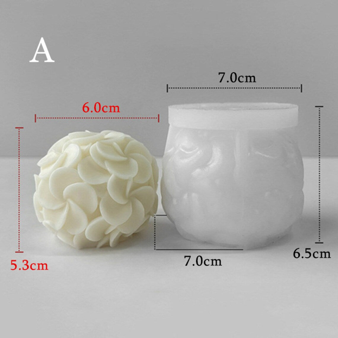 flower ball candle mold